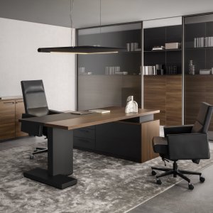 Service cabinet with the top at desk height