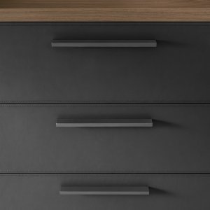 Composition with desk, pedestal and sideboard