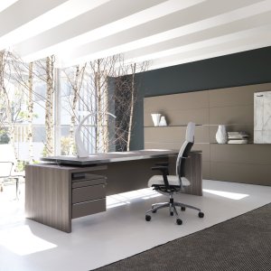 Athos conference table over thirteen feet with technical strip and cable bushings
