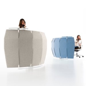 Funny Sat reception counter in sand fabric