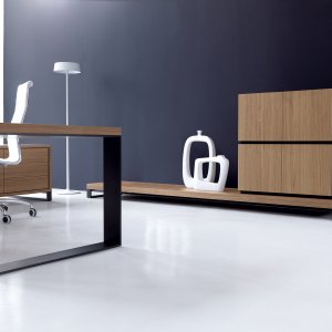 Aluminum ring leg of the New Loop desk, 140x13 mm powder-coated section