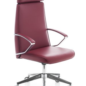 Chrome casters on the AL5 base of a Kastel executive chair