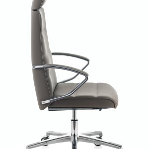 Five Klivia executive chairs in assorted colors lined up in a lobby