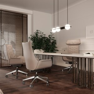 Smooth upholstered Kriteria executive armchair