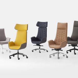 Kriteria executive office chair by Kastel in a corner office