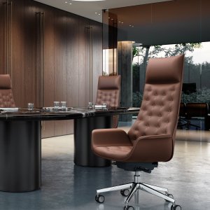 Kriteria high back with wings for an executive suite