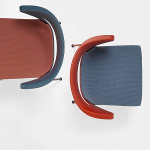 Maple-leg Kicca by Kastel, felt glides resting on a hardwood floor