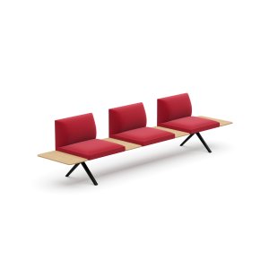 Kiik console at 41.3 inches behind a modular sofa