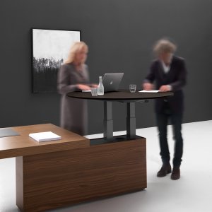 Kyo desk with structural bookcase base