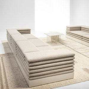 Acamante sectional by LaCividina turning a corner in an office lounge