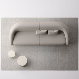 Apper 3-seat sofa by LaCividina across from a reception desk