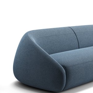 Left-arm Apper dormeuse by LaCividina upholstered in bouclé