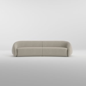 Front view of the Apper lounge armchair by LaCividina, base in natural ash