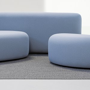 The small ottoman of the Lisse collection, photographed alone