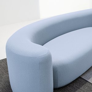 Medium Lisse ottoman by LaCividina, an elongated irregular oval