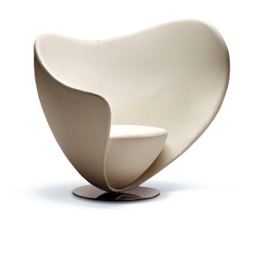 Profile of the 94 1/2 in Mon Coeur sofa, its middle dipping low