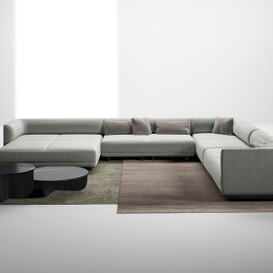 Three Node+ pillow sizes stacked on a square LaCividina seat