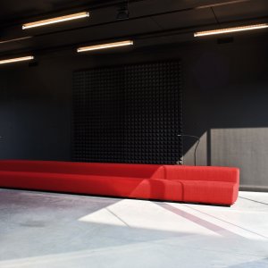 Osaka Outdoor bench on a rooftop terrace in cataphoresis-coated steel