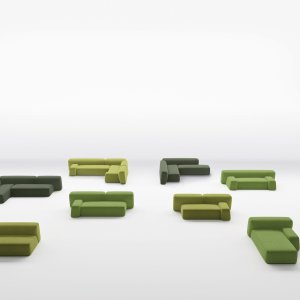 Suiseki modules combined at staggered heights