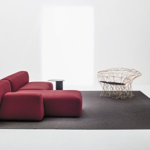 Reinforced stitching on the Suiseki sofa