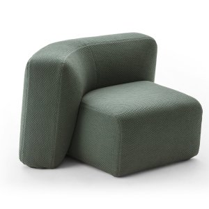 Suiseki lounge chair with an occasional table