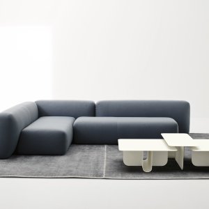 Lobby furnished with Suiseki seating