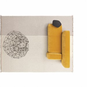Lobby seating Suiseki in a contract project
