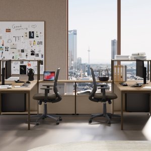 Hybrid office floor in the US furnished with Sigma workstations