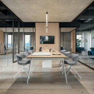 Wood to glass continuity module by Quadrifoglio