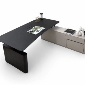 Otto Square desk by Martex with squared panel leg