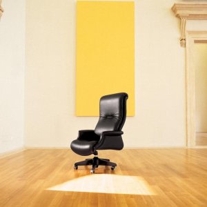 Executive office chair G7 by Mascheroni, high back in natural leather