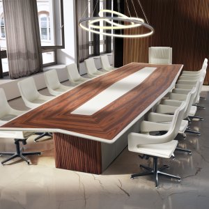 Master conference table by i4Mariani in an executive boardroom