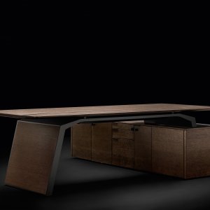 Full Metar executive suite with desk and bookcase wall