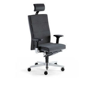 Task and ergonomic chairs for 24/7 control rooms: Sedus mr.24 with leather comfort neck support