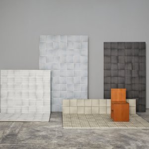 Coffee point wall in Aurore Light Green Grid L by Mutina