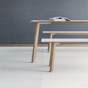 Large-format 47 by 47 inch Pico slabs with tight joints