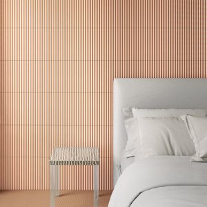 Glazed-edge Listello turning a corner in a Rombini installation