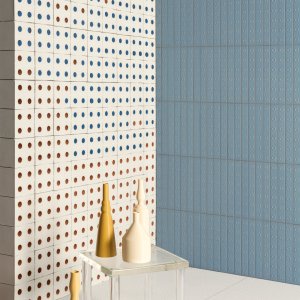 Sideboard improvised from Bloc Blue blocks and a wood top