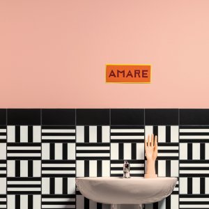 Marghe Half Black half-format tile, Mattonelle Margherita by Mutina
