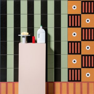 Glazed porcelain Signs tile from Mattonelle Margherita by Mutina