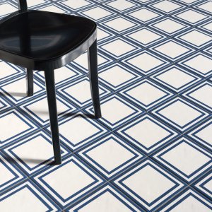 Glazed porcelain Flower Black tile from Mattonelle Margherita by Mutina