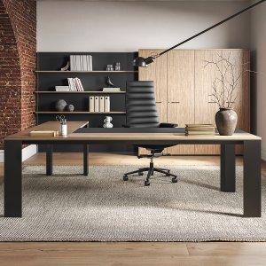 Eco-leather sliding top on the Ono desk by Frezza