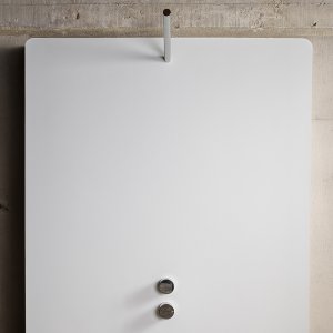 Opus rain showerhead with thermostatic shower set in polished steel