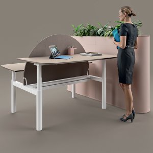 Otto meeting table by Martex raised for a standing meeting
