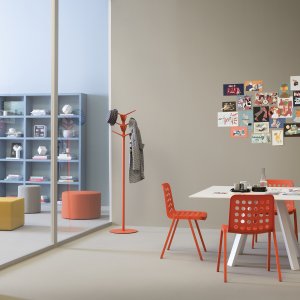 Four-station Arki-Table ARKW9 workstation with fabric dividers