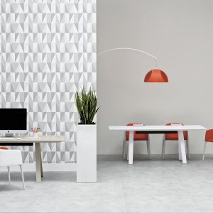 Single sit-stand Arki-Table ADJ Desk with its ARKS.20 acoustic panel