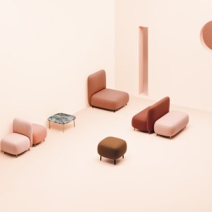Buddy Oasi 208 island by Pedrali, 78.7×43.3 in