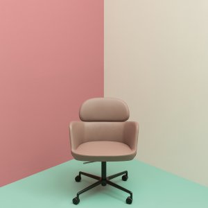 Ester 695 swivel chair on a four-star base with casters