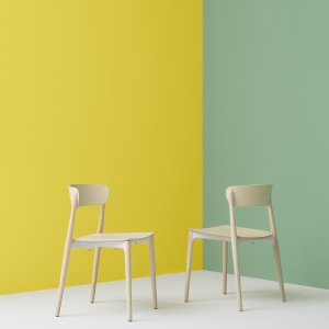 Side chair and armchair together
