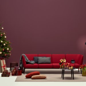 Four seater Social Plus, 112 1/4 in wide, in a residential living room